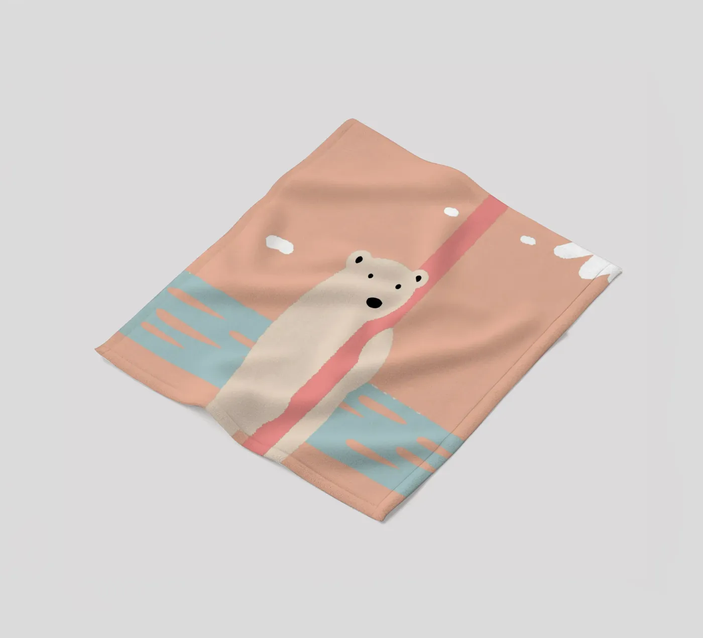 Einsamer Eisbär Fleecedecke von TRENDY POSTER SHOP