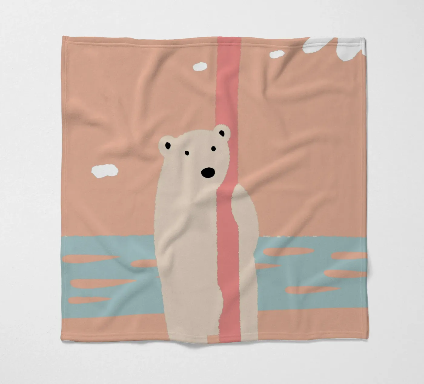 Einsamer Eisbär Fleecedecke von TRENDY POSTER SHOP