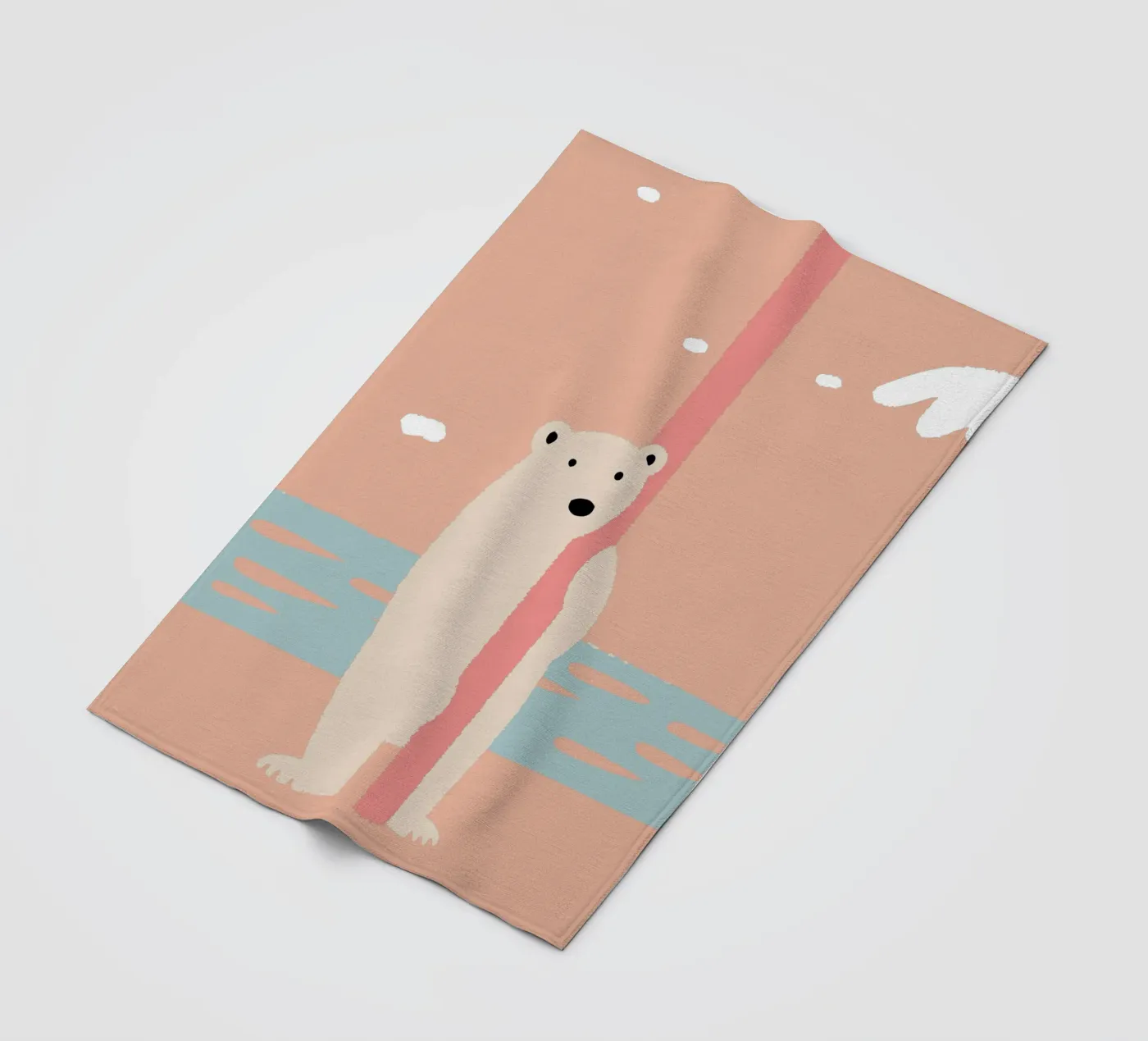 Einsamer Eisbär Fleecedecke von TRENDY POSTER SHOP