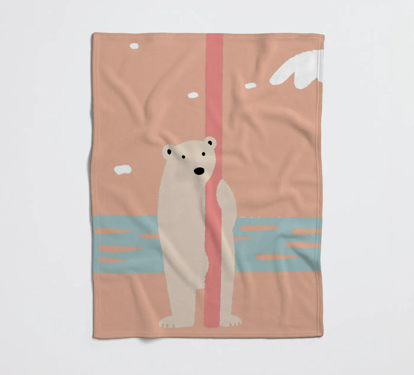 Einsamer Eisbär Fleecedecke von TRENDY POSTER SHOP