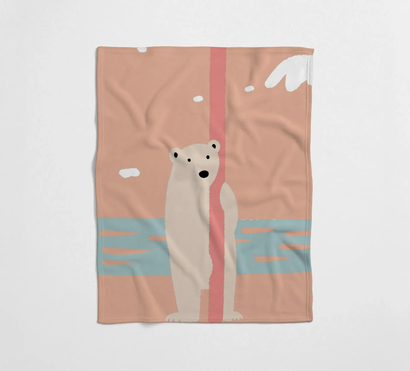 Einsamer Eisbär Fleecedecke von TRENDY POSTER SHOP