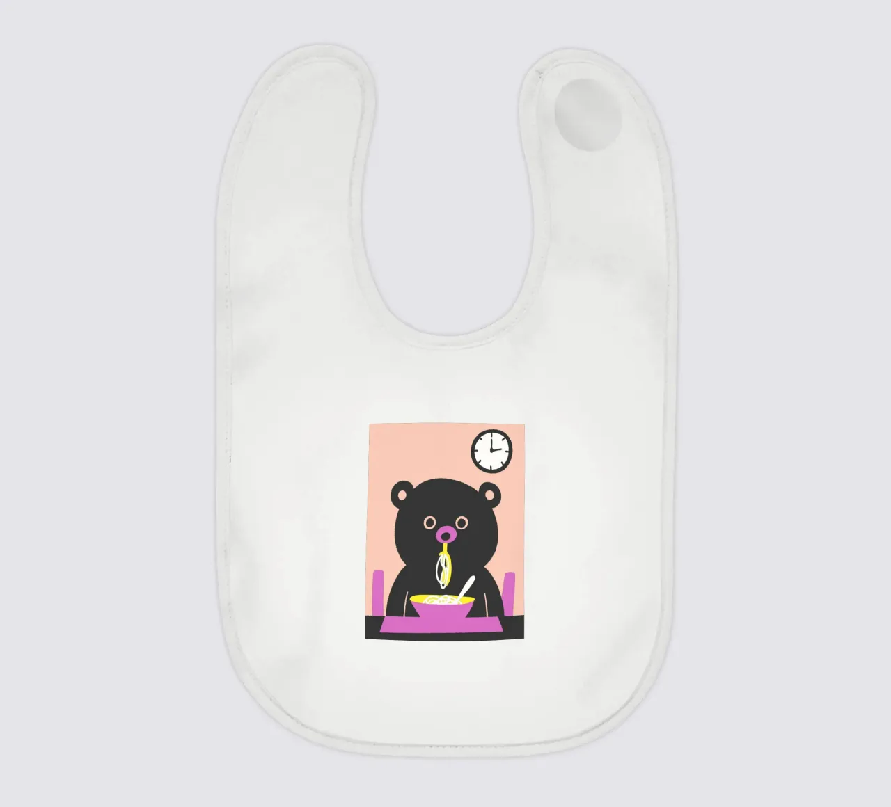 Bear Eats Noodles bavaglino da TRENDY POSTER SHOP