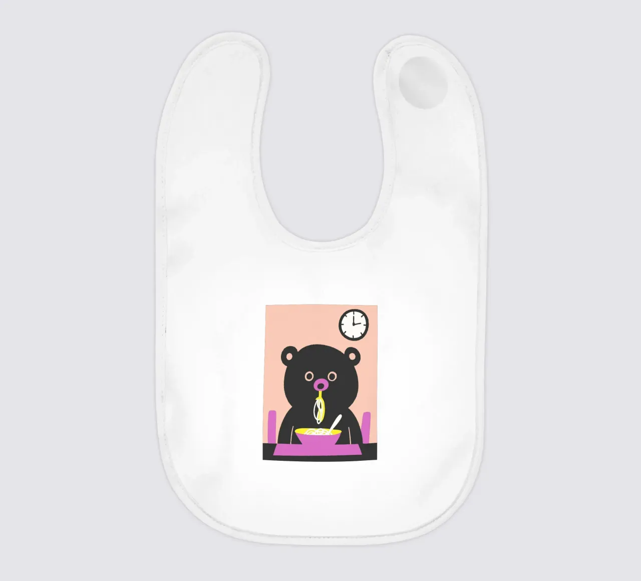 Bear Eats Noodles bavaglino da TRENDY POSTER SHOP