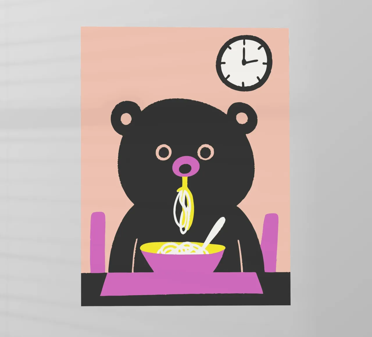 L'orso mangia gli spaghetti pellicola backlit da TRENDY POSTER SHOP