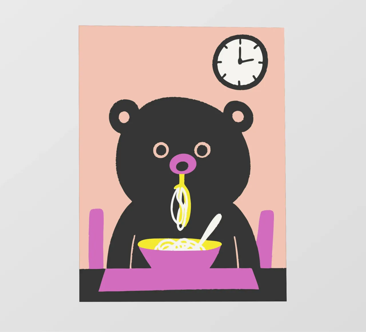 L'orso mangia gli spaghetti pellicola backlit da TRENDY POSTER SHOP