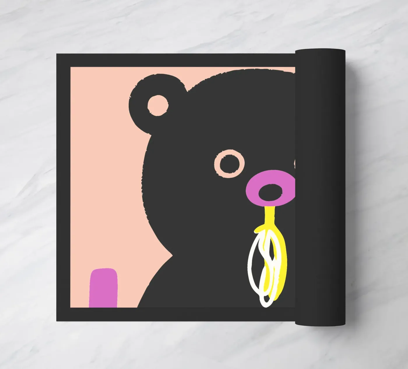 Bear Eats Noodles paillasson de TRENDY POSTER SHOP