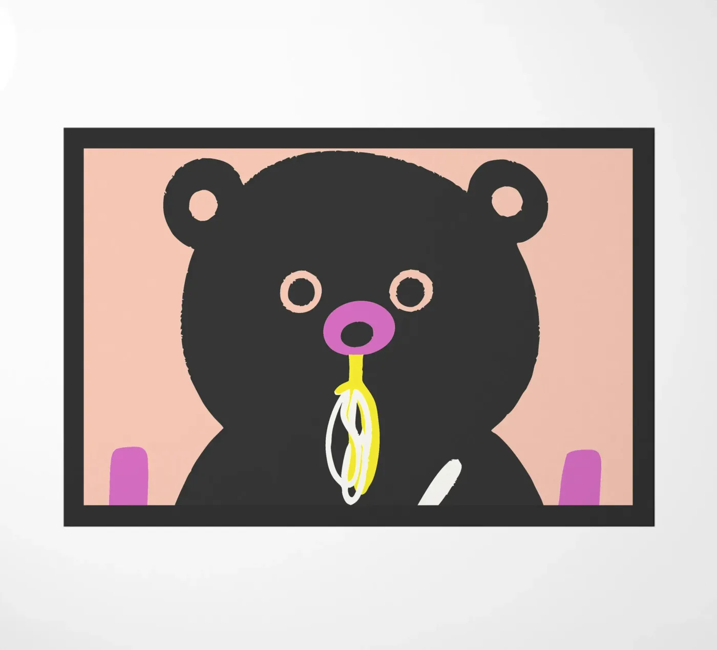 Bear Eats Noodles paillasson de TRENDY POSTER SHOP