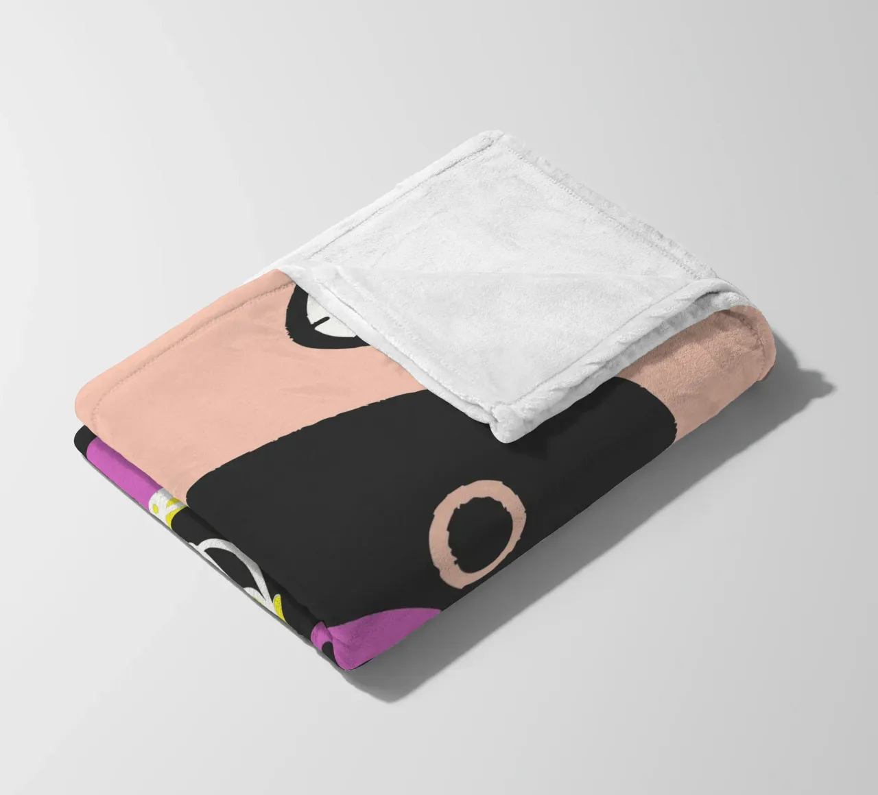 Bear Eats Noodles Fleecedecke von TRENDY POSTER SHOP