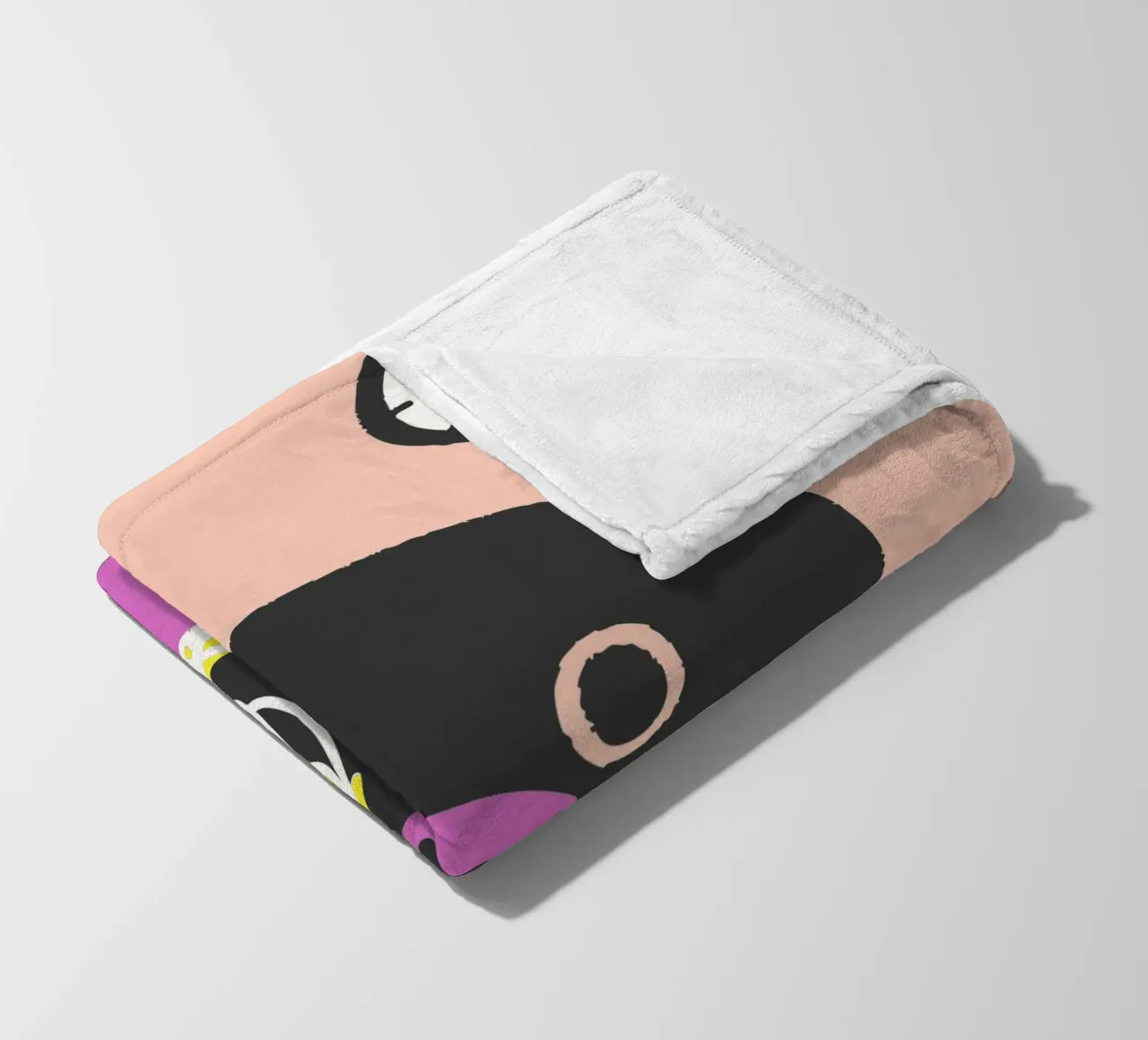 Bear Eats Noodles Fleecedecke von TRENDY POSTER SHOP