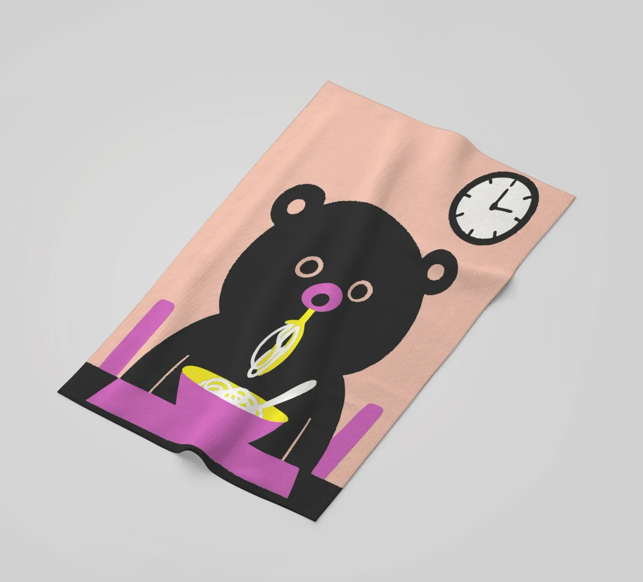 L'orso mangia gli spaghetti telo mare da TRENDY POSTER SHOP