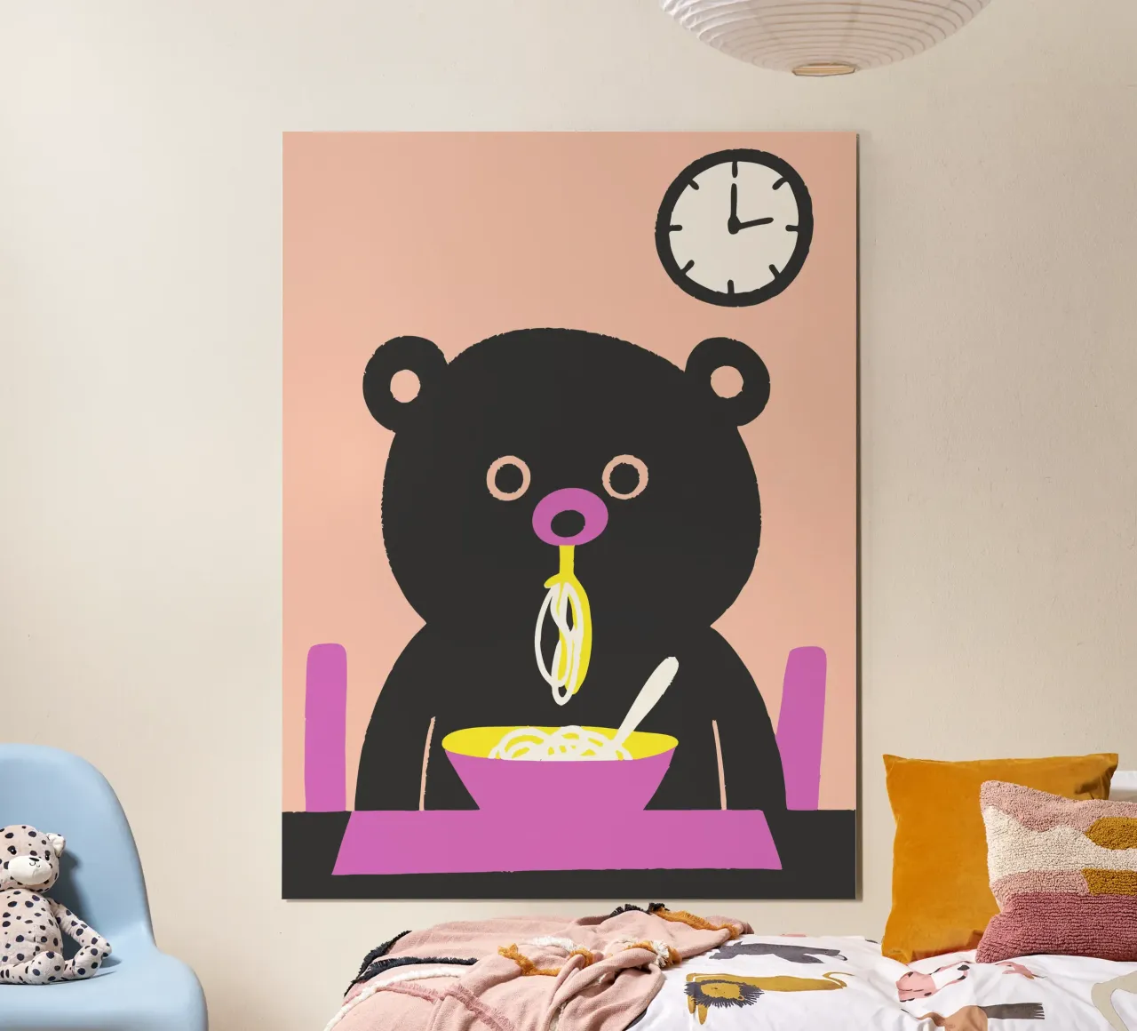L'orso mangia gli spaghetti poster da TRENDY POSTER SHOP