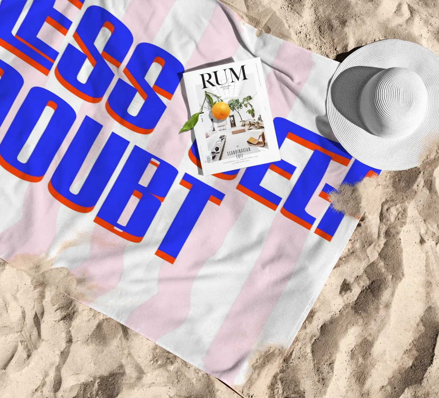 Less Self Doubt beach towel by fraeuleinvonfuchs