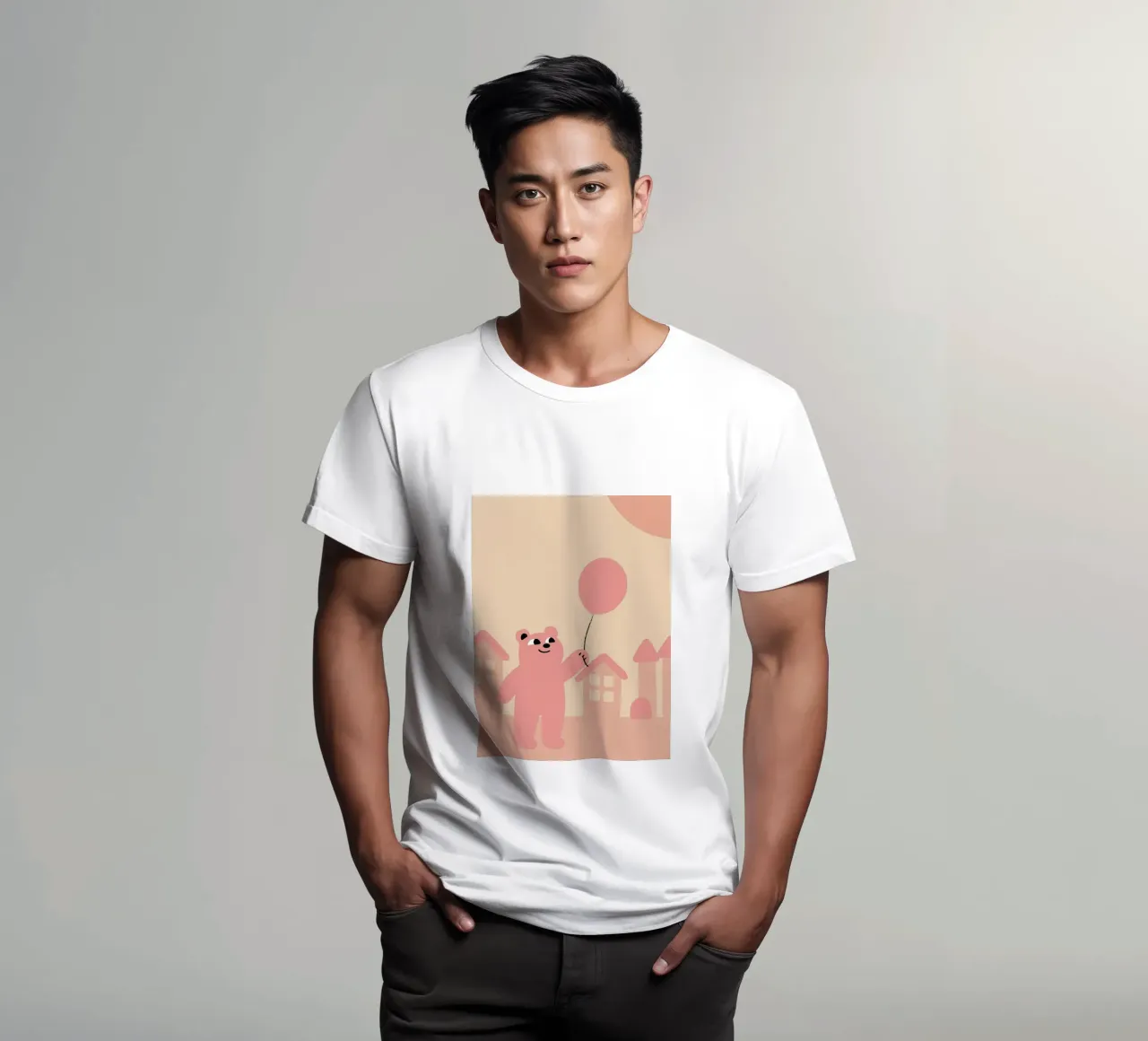 Gli orsi giocano con i palloncini t-shirt da TRENDY POSTER SHOP