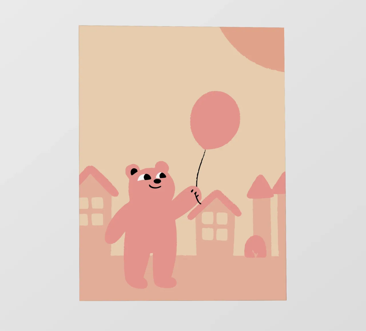 Gli orsi giocano con i palloncini telo in pvc da TRENDY POSTER SHOP