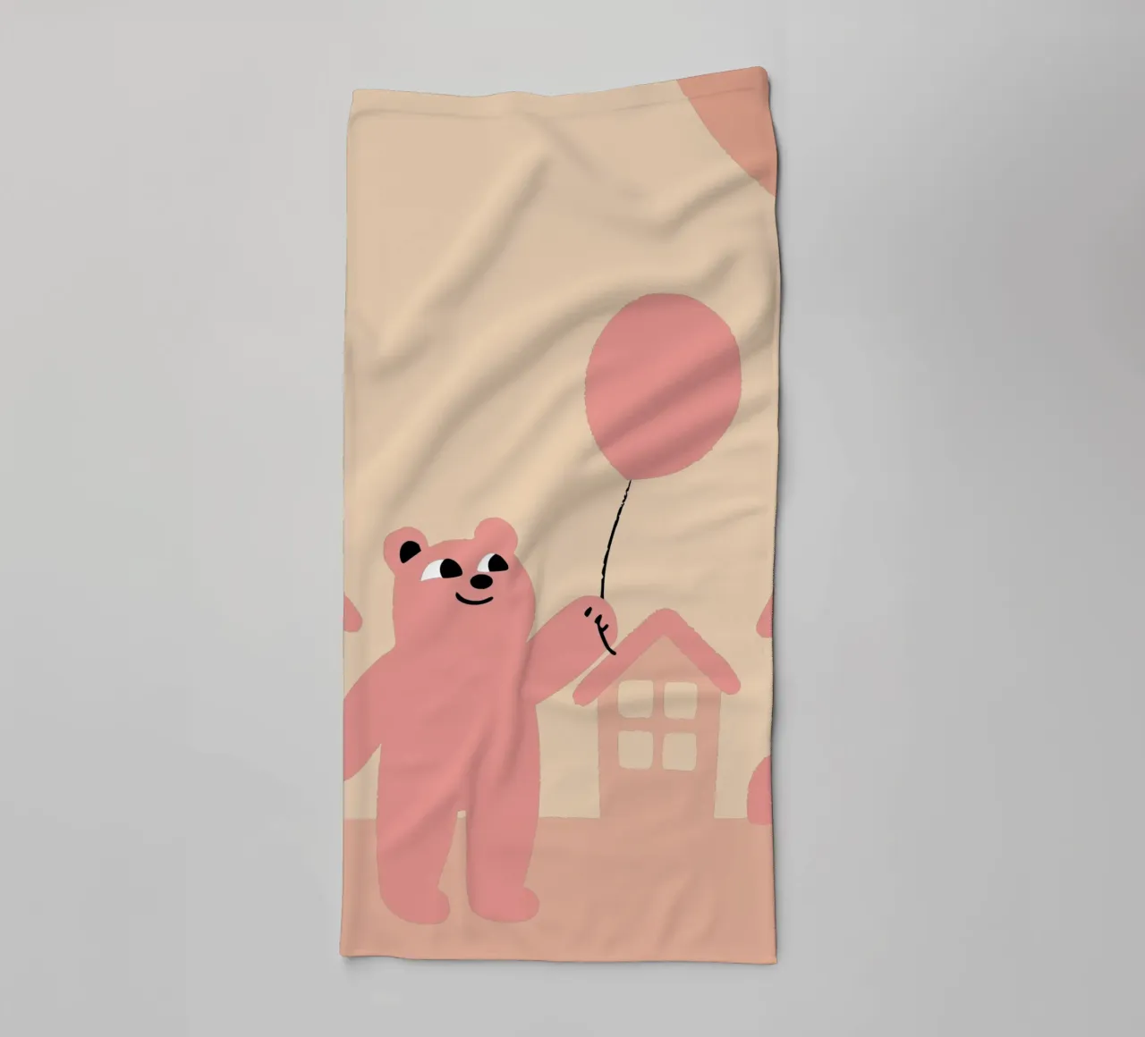 Gli orsi giocano con i palloncini asciugamano da bagno da TRENDY POSTER SHOP