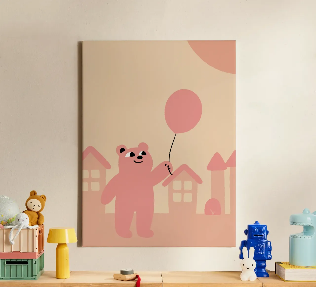 Bears Play with Balloons canvas by TRENDY POSTER SHOP