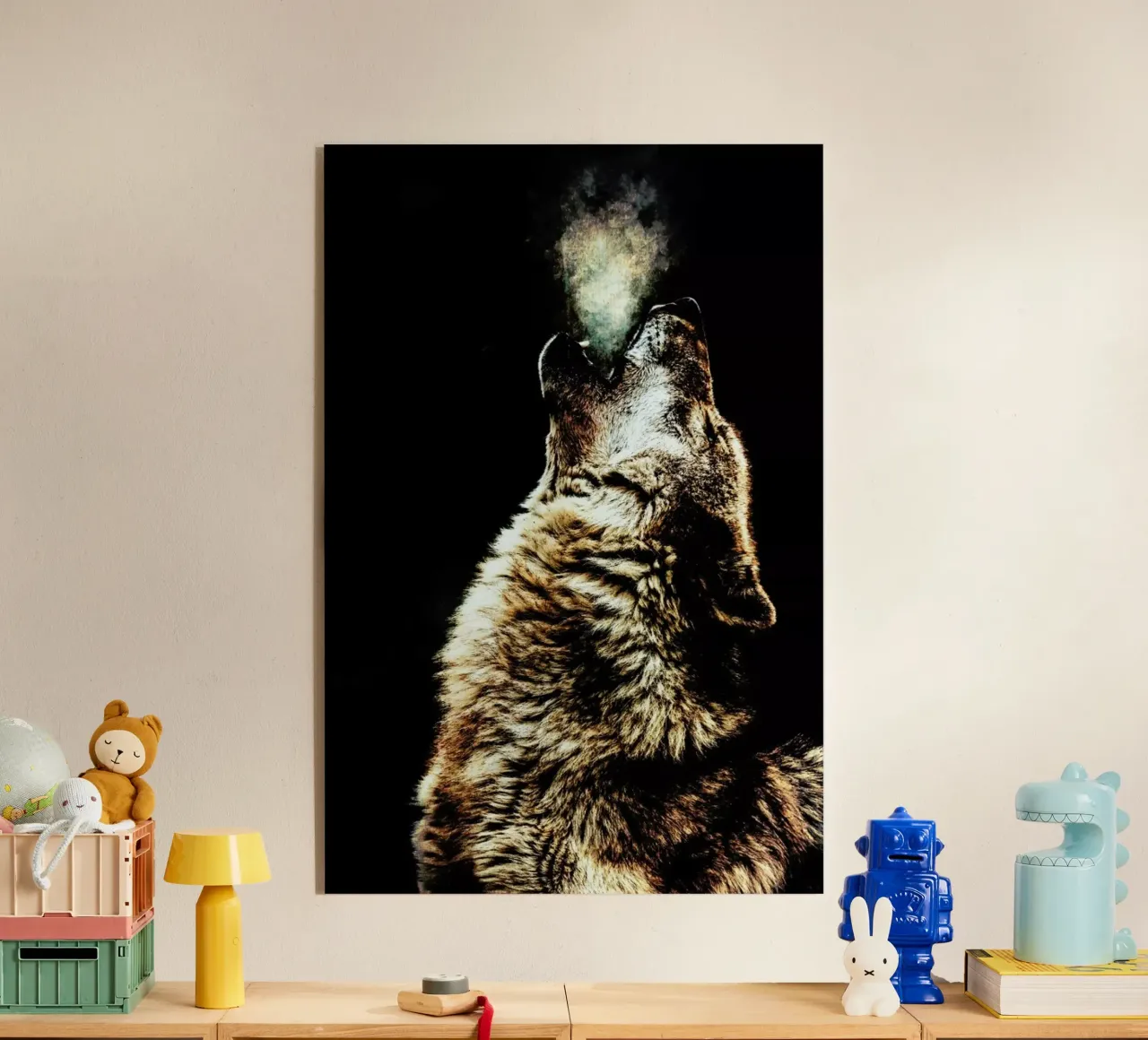 Howling Wolf acrylic glass by Wouter Rikken