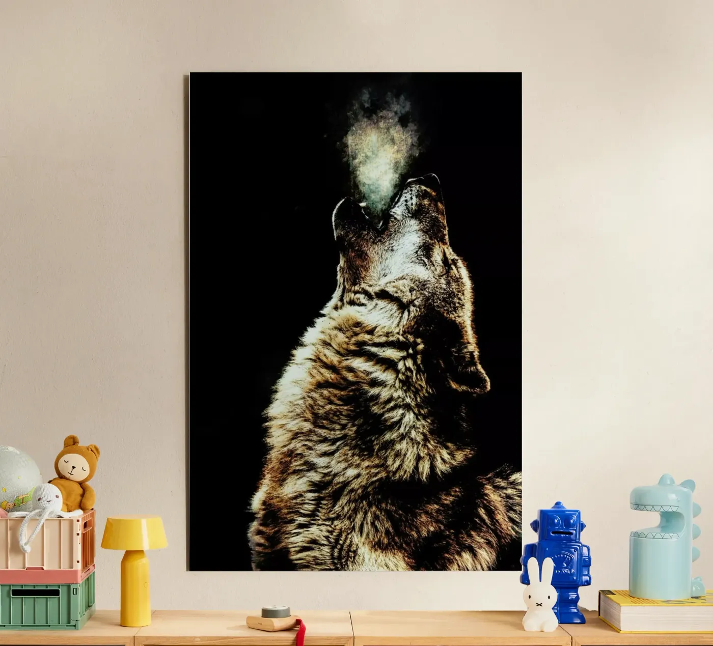 Howling Wolf alluminio dibond da Wouter Rikken