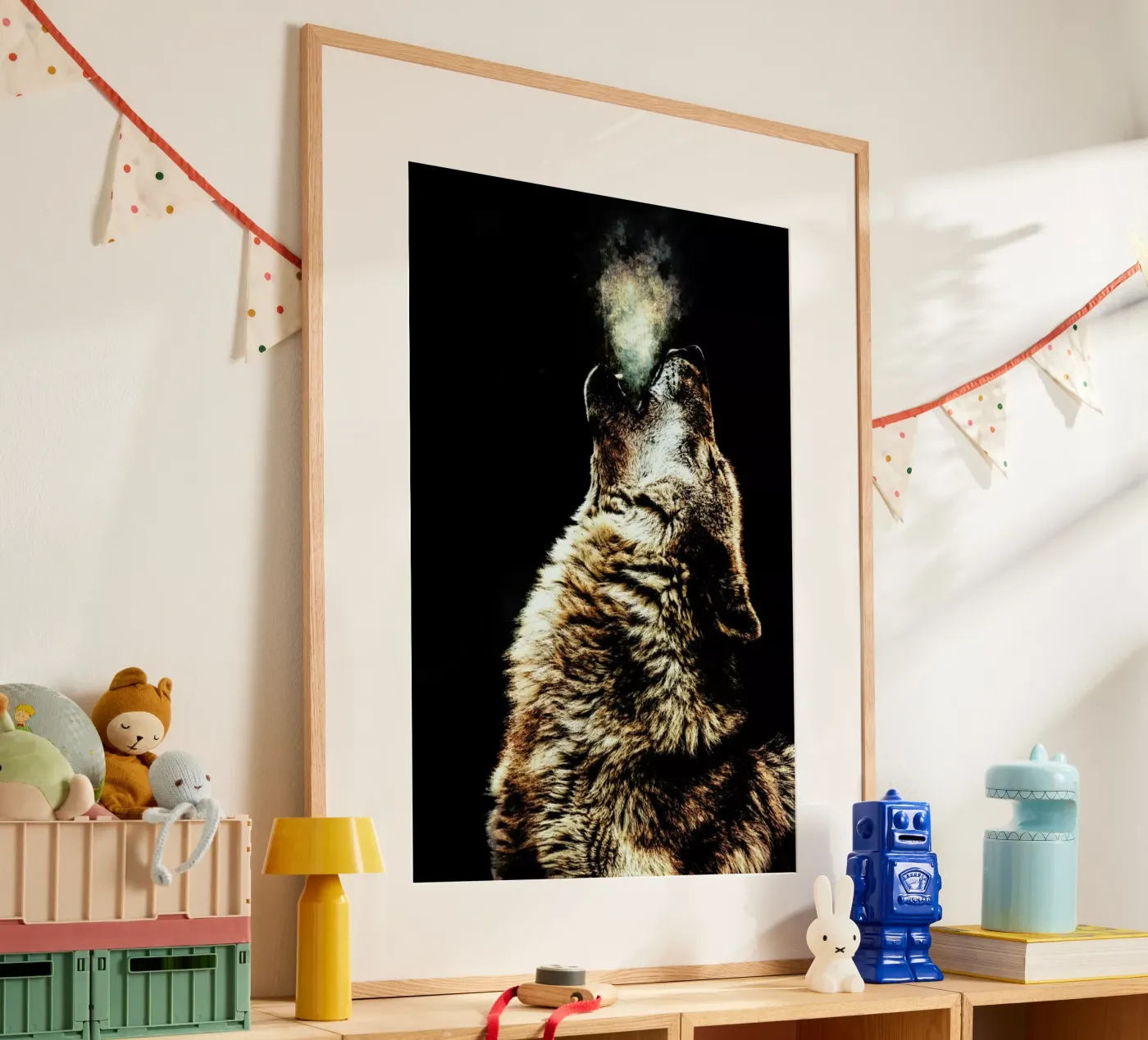 Howling Wolf poster van Wouter Rikken