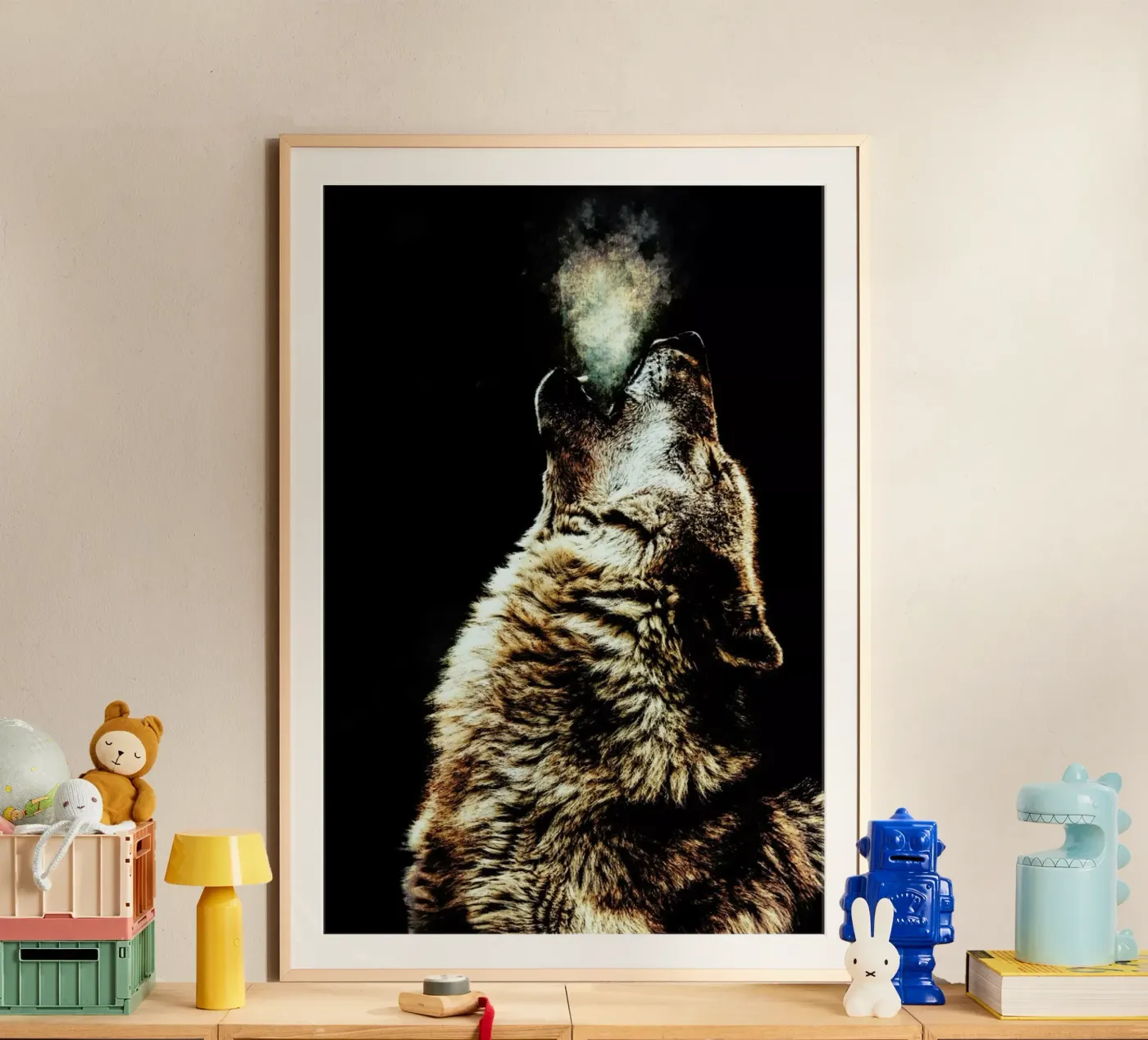 Howling Wolf poster van Wouter Rikken