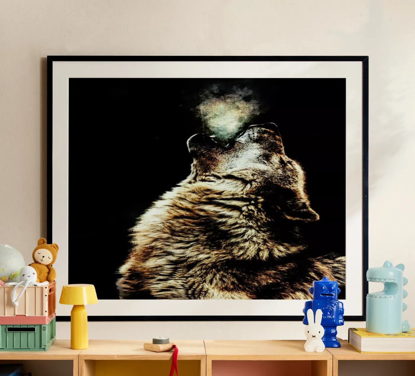 Howling Wolf poster van Wouter Rikken