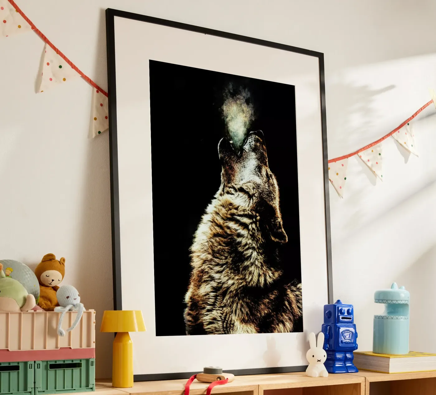 Howling Wolf poster van Wouter Rikken