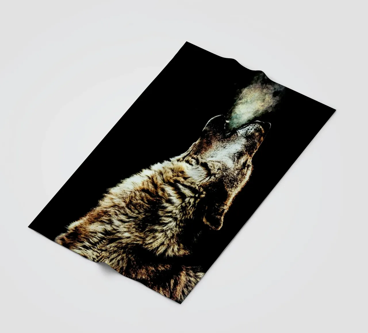 Howling Wolf Fleecedecke von Wouter Rikken