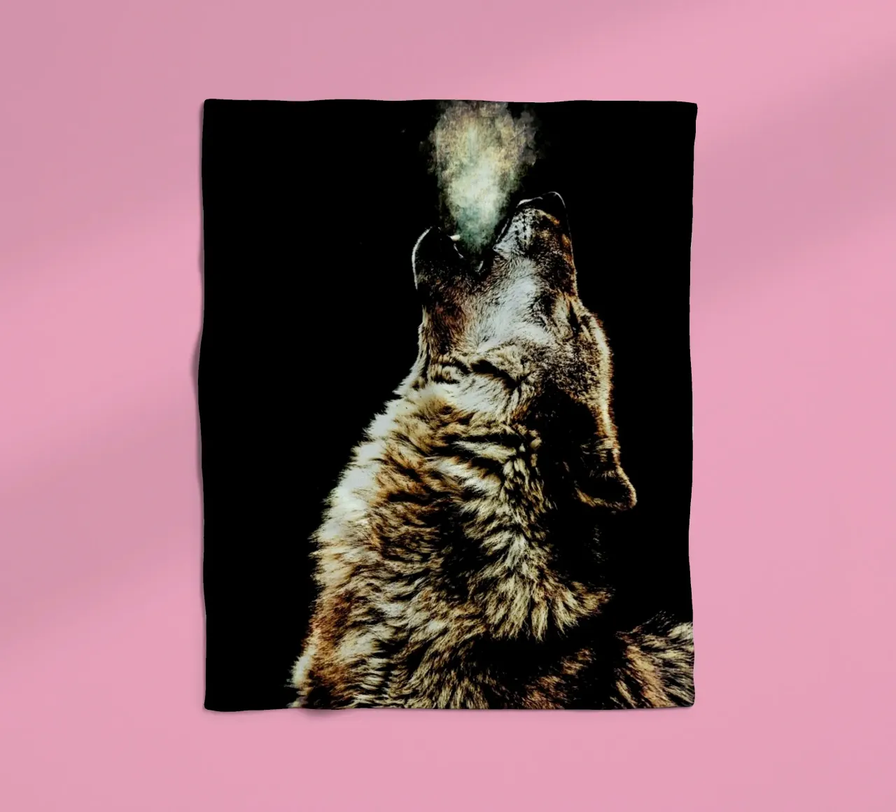 Howling Wolf Fleecedecke von Wouter Rikken