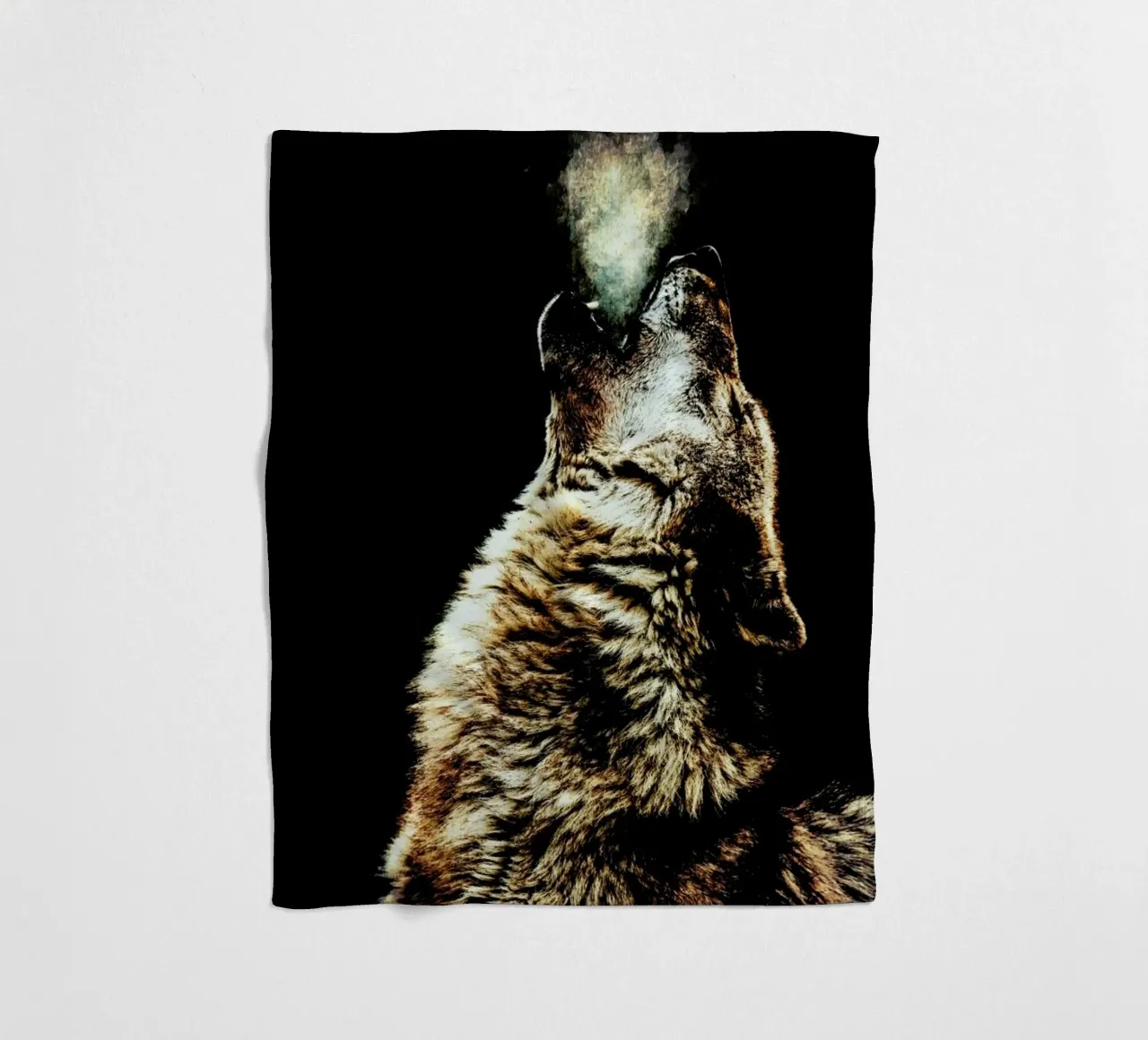 Howling Wolf Fleecedecke von Wouter Rikken
