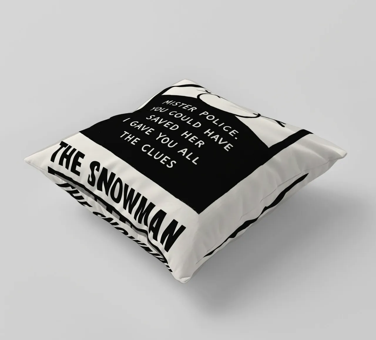 The Snowman Print cuscino da MoviesArt