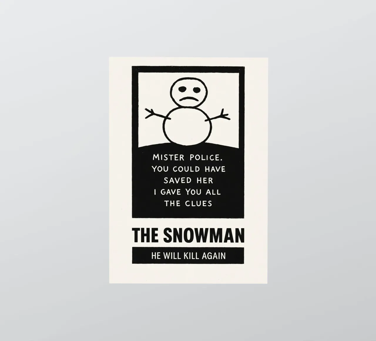 The Snowman Print adesivo da MoviesArt