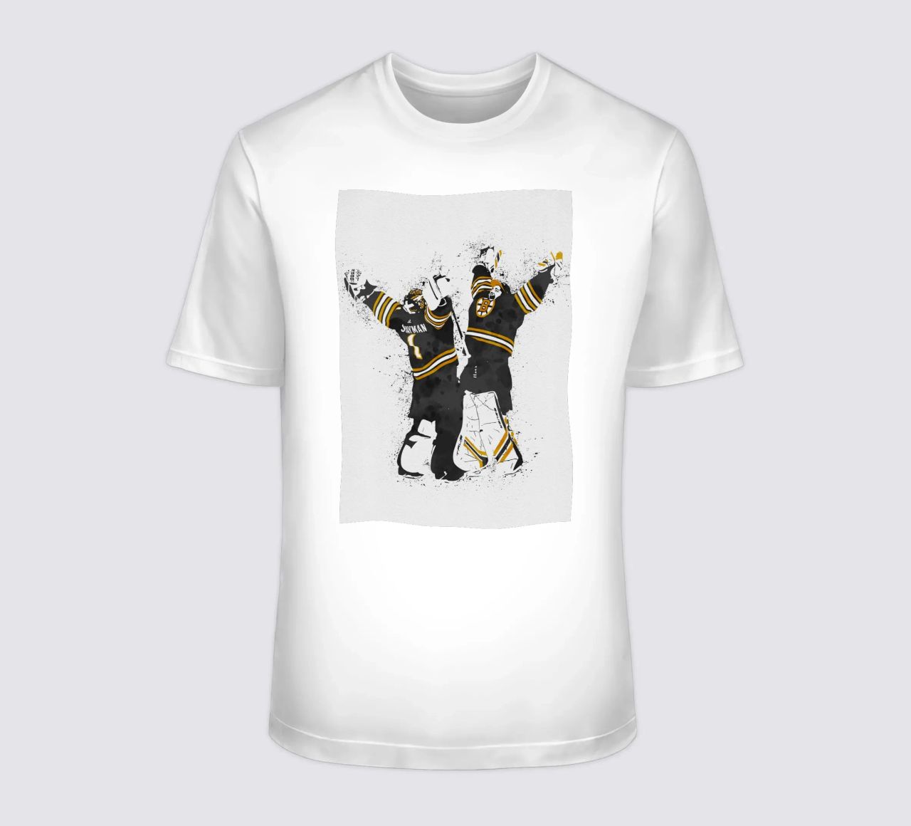 Jeremy Swayman and Linus Ullmark t-shirt da tenten