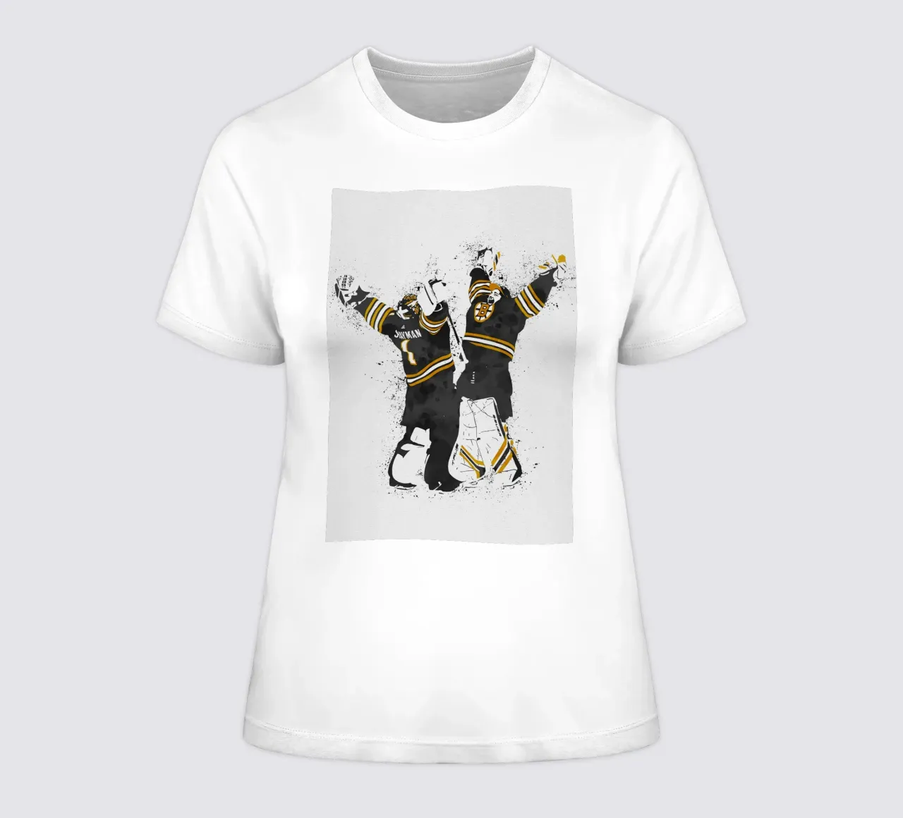 Jeremy Swayman and Linus Ullmark t-shirt da donna da tenten