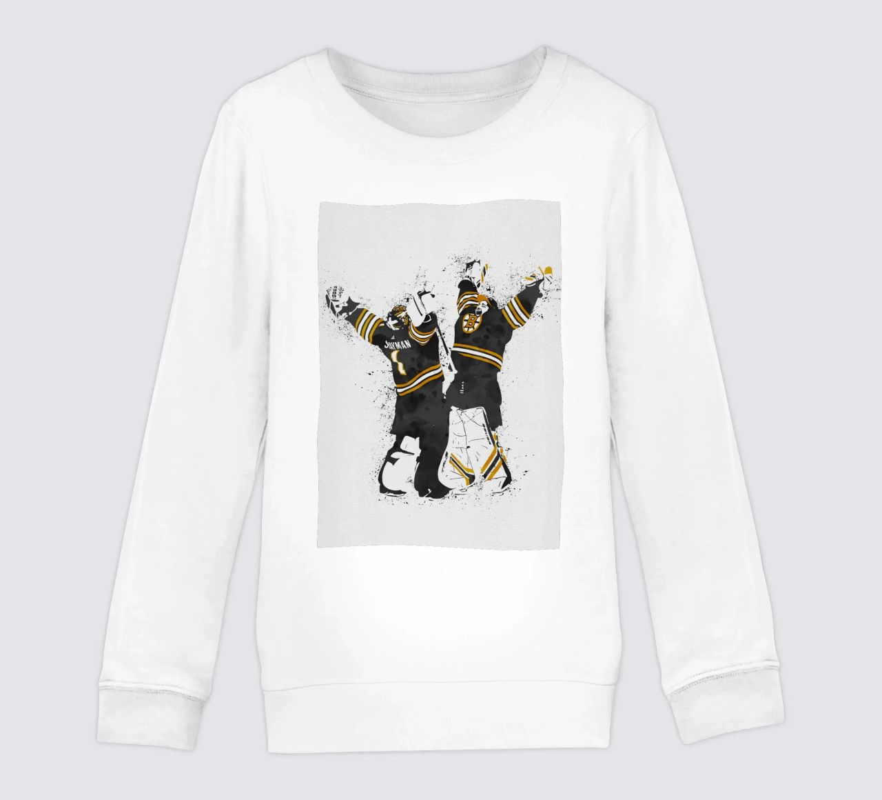 Jeremy Swayman and Linus Ullmark felpa bambino da tenten
