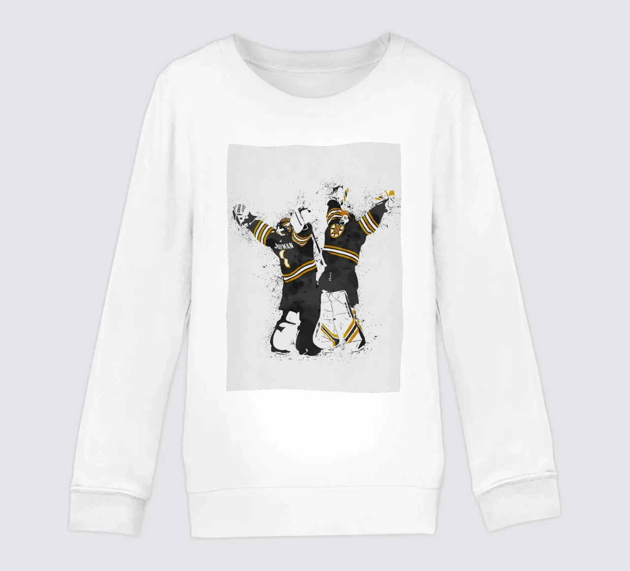 Jeremy Swayman and Linus Ullmark felpa bambino da tenten