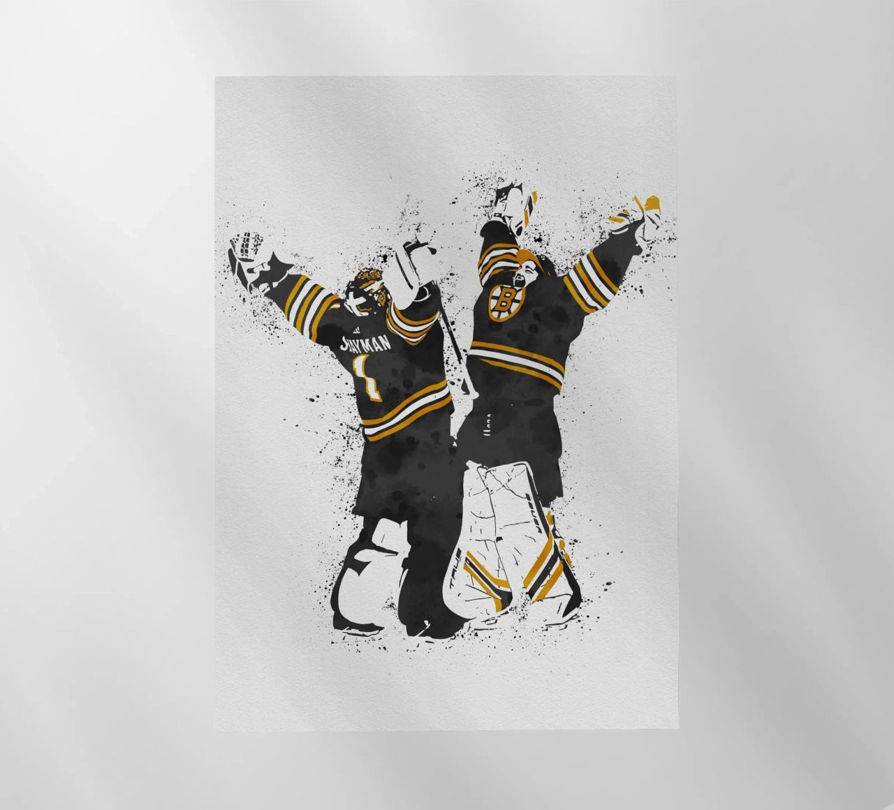 Jeremy Swayman and Linus Ullmark pellicola backlit da tenten