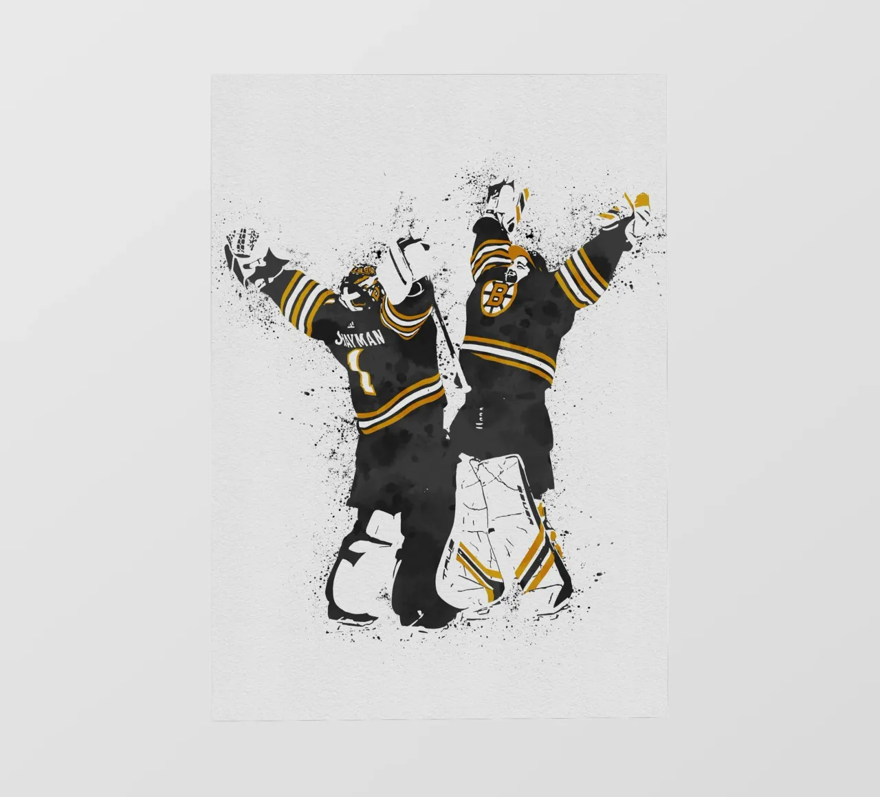Jeremy Swayman and Linus Ullmark pellicola backlit da tenten