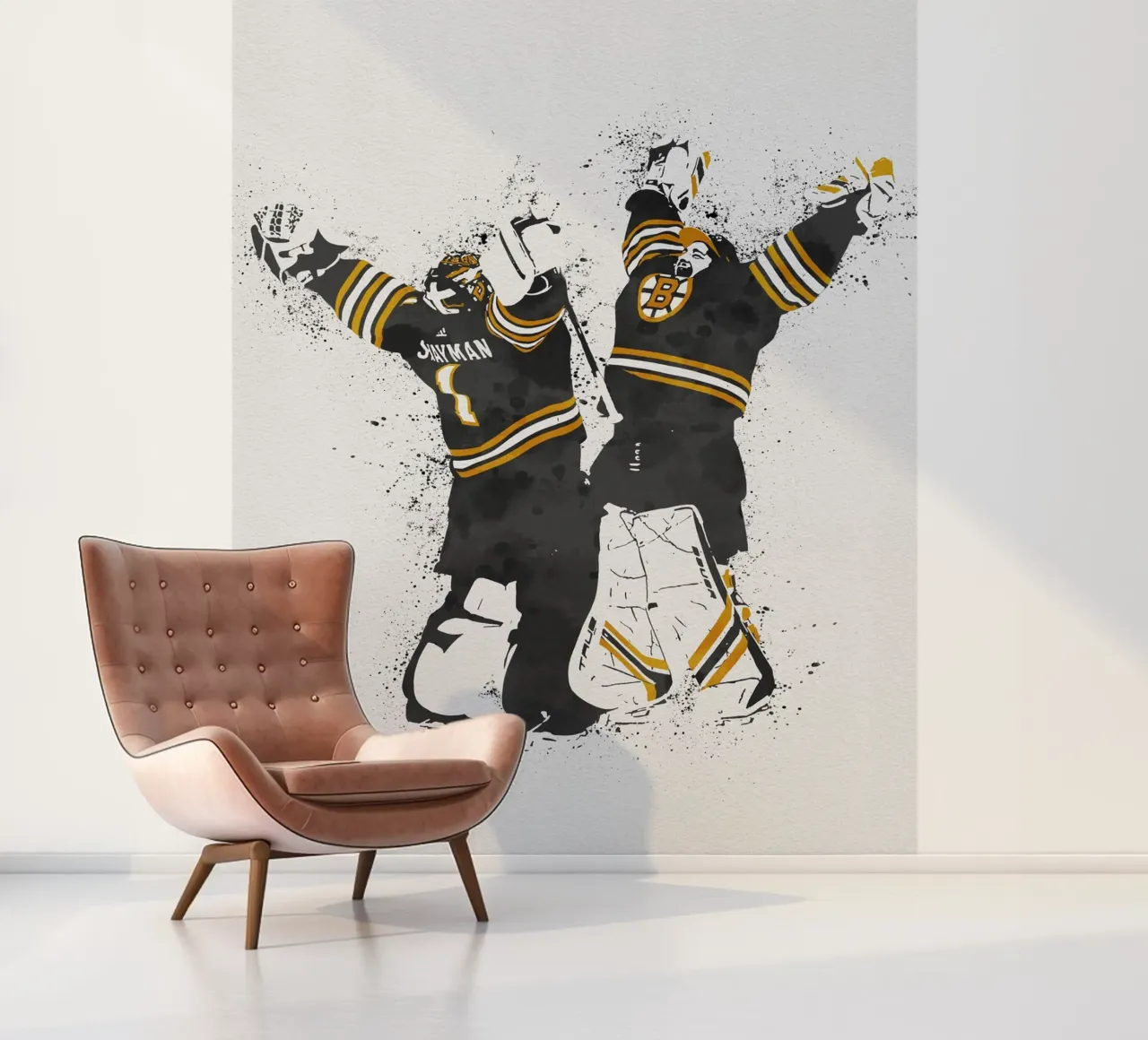 Jeremy Swayman and Linus Ullmark papel para pared de tenten