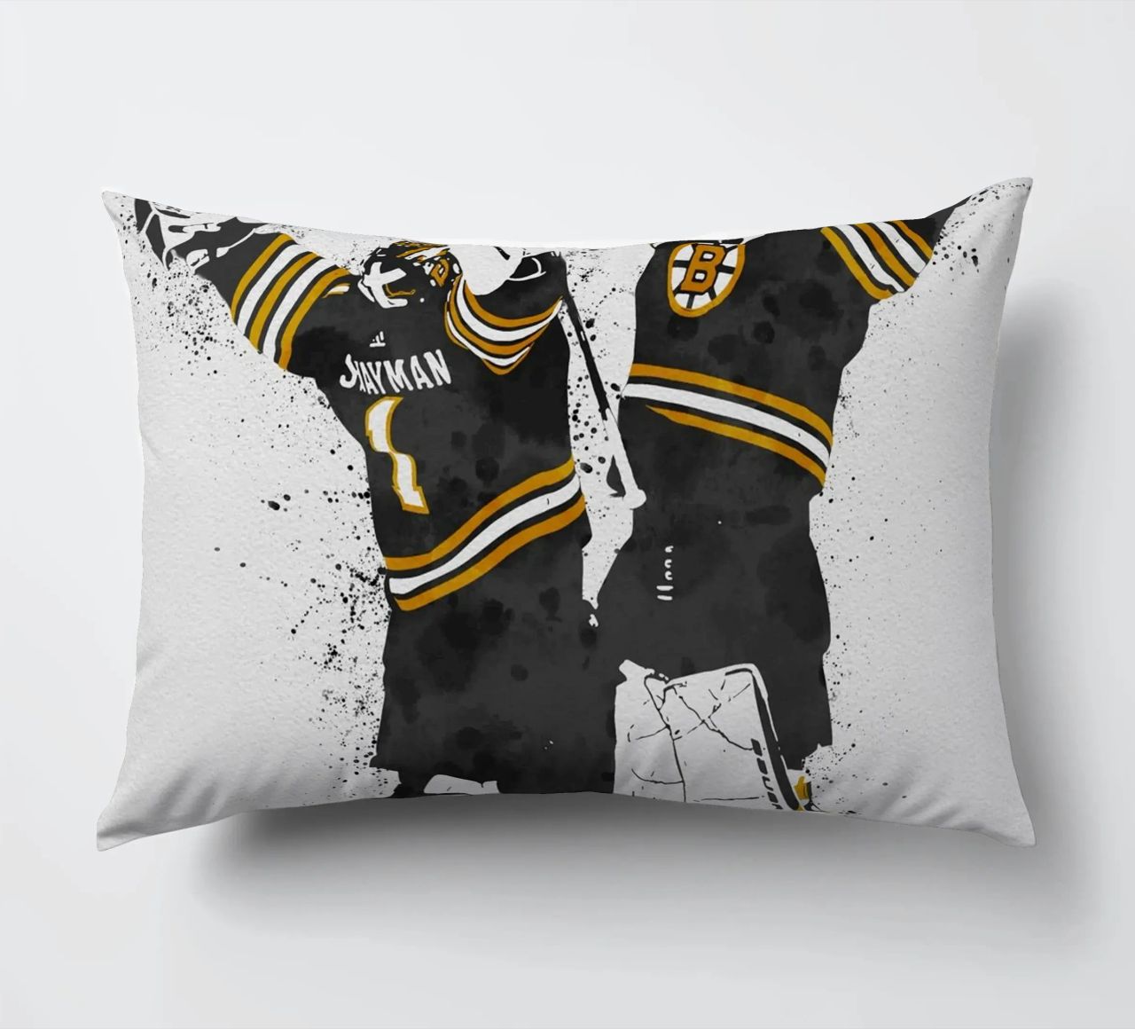 Jeremy Swayman and Linus Ullmark cuscino da tenten