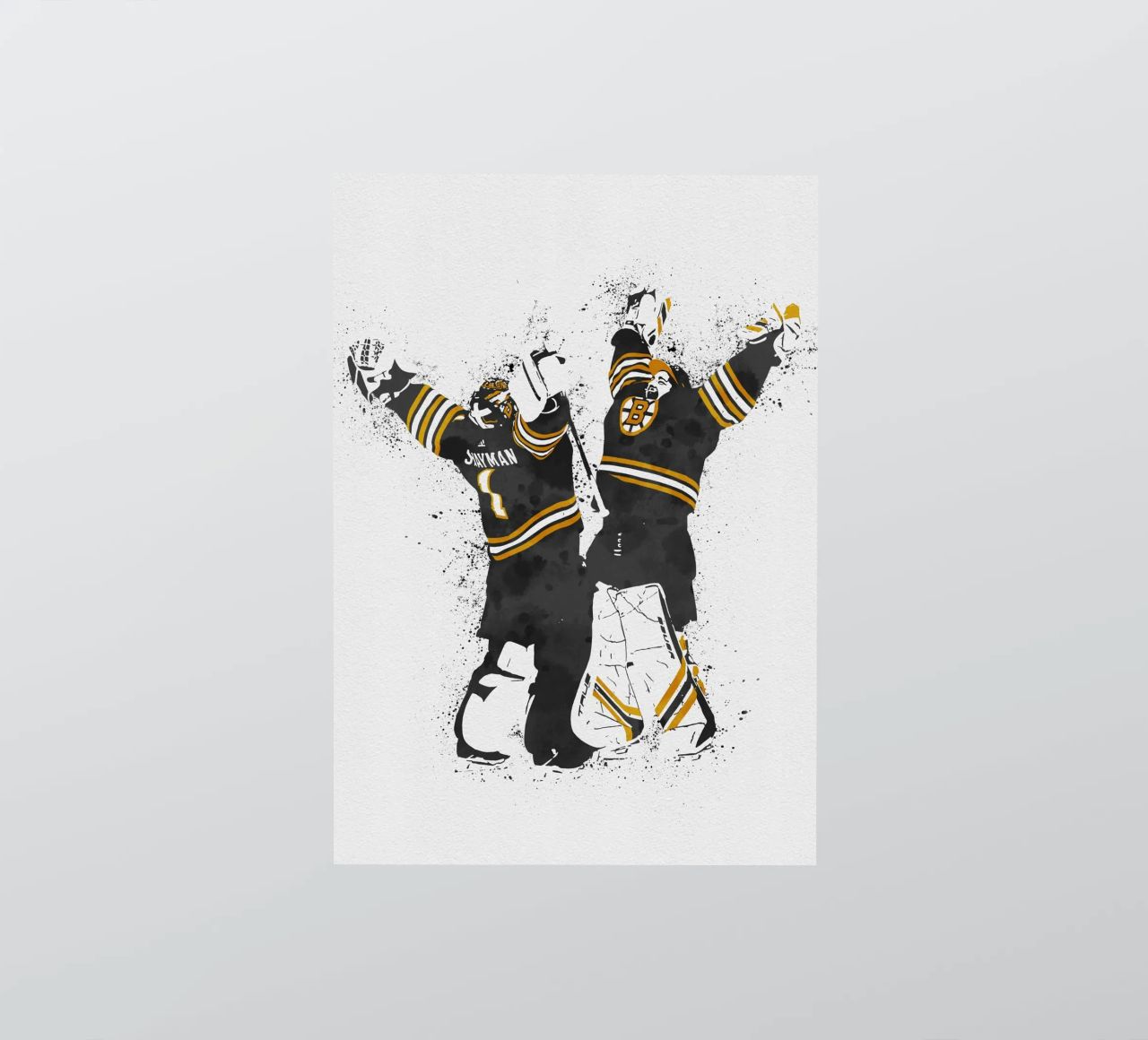 Jeremy Swayman and Linus Ullmark adesivo da tenten