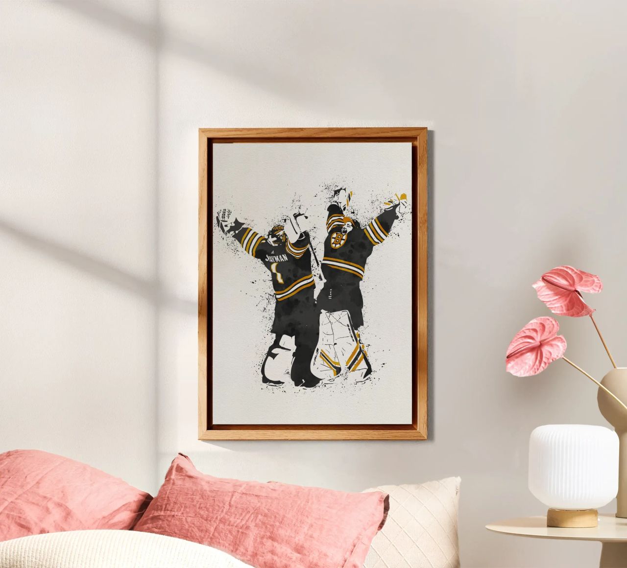 Jeremy Swayman and Linus Ullmark alluminio dibond da tenten