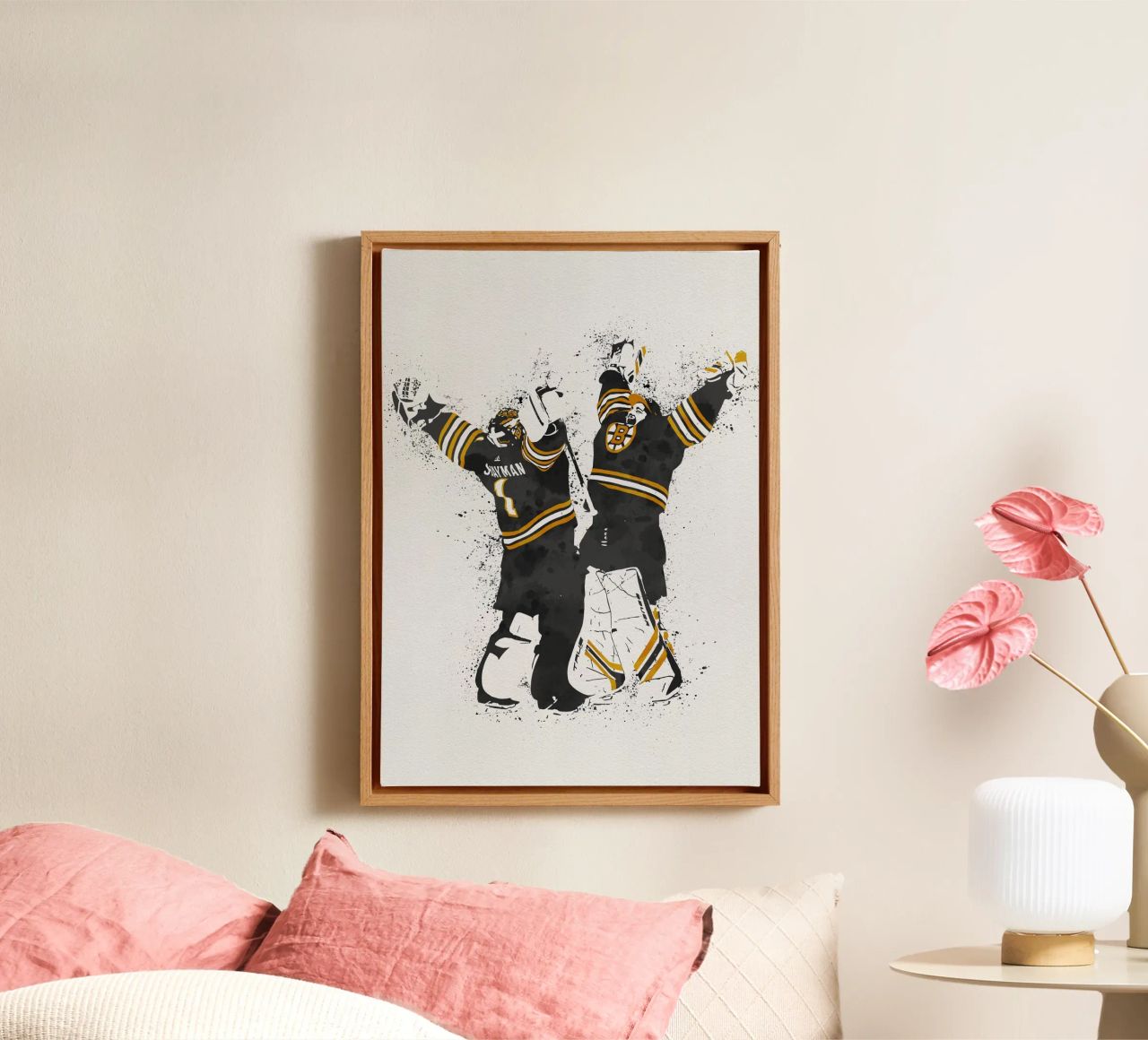 Jeremy Swayman and Linus Ullmark tela da tenten