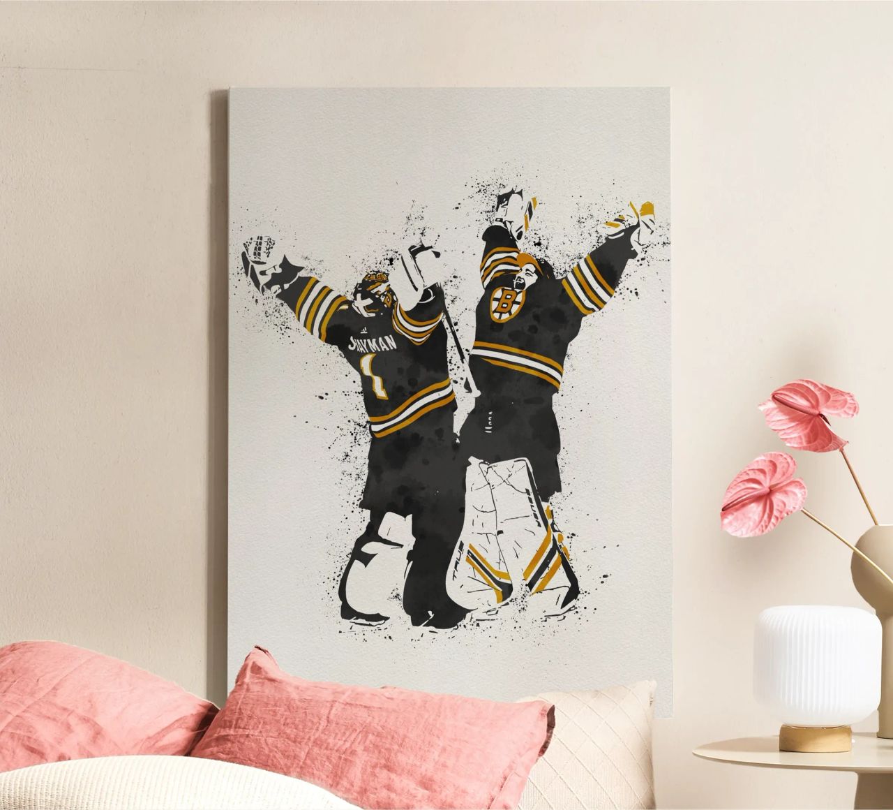 Jeremy Swayman and Linus Ullmark tela da tenten
