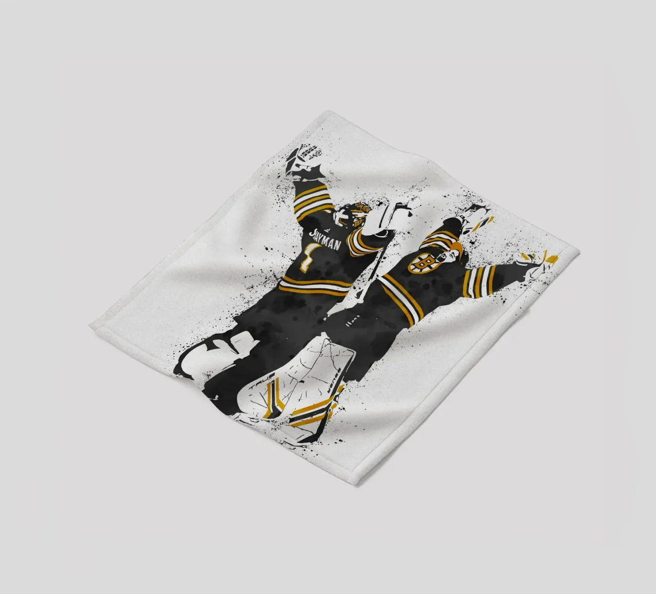 Jeremy Swayman and Linus Ullmark coperta in pile da tenten