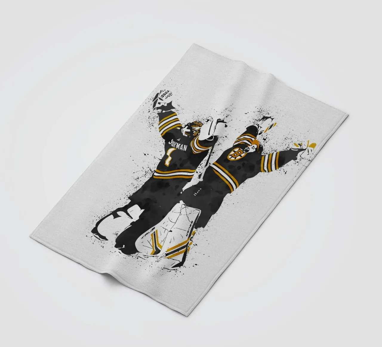 Jeremy Swayman and Linus Ullmark coperta in pile da tenten