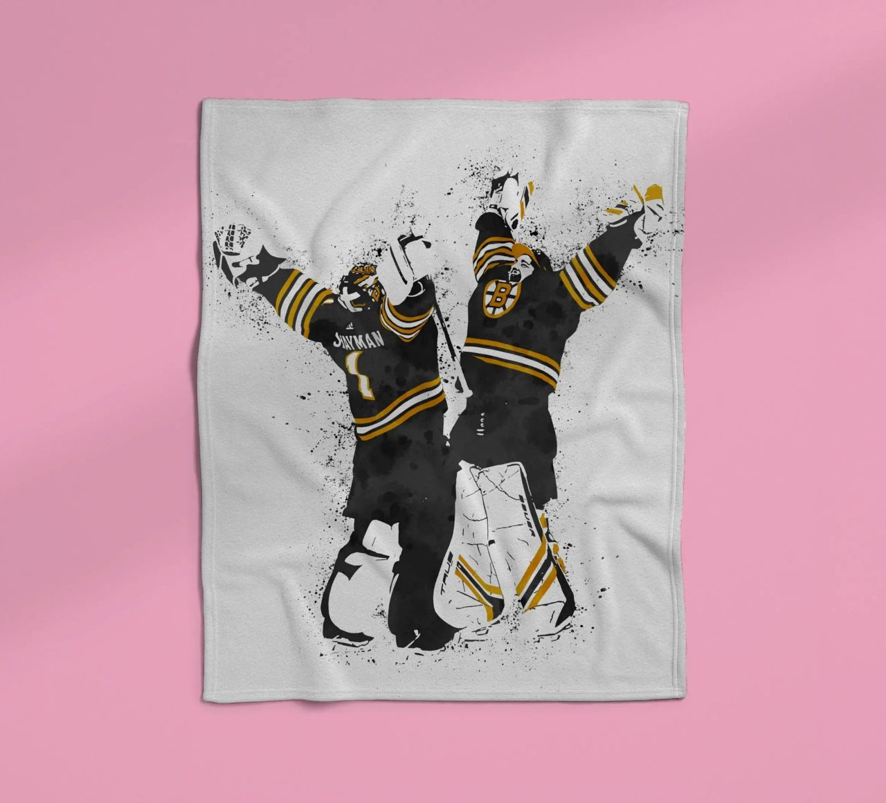 Jeremy Swayman and Linus Ullmark coperta in pile da tenten