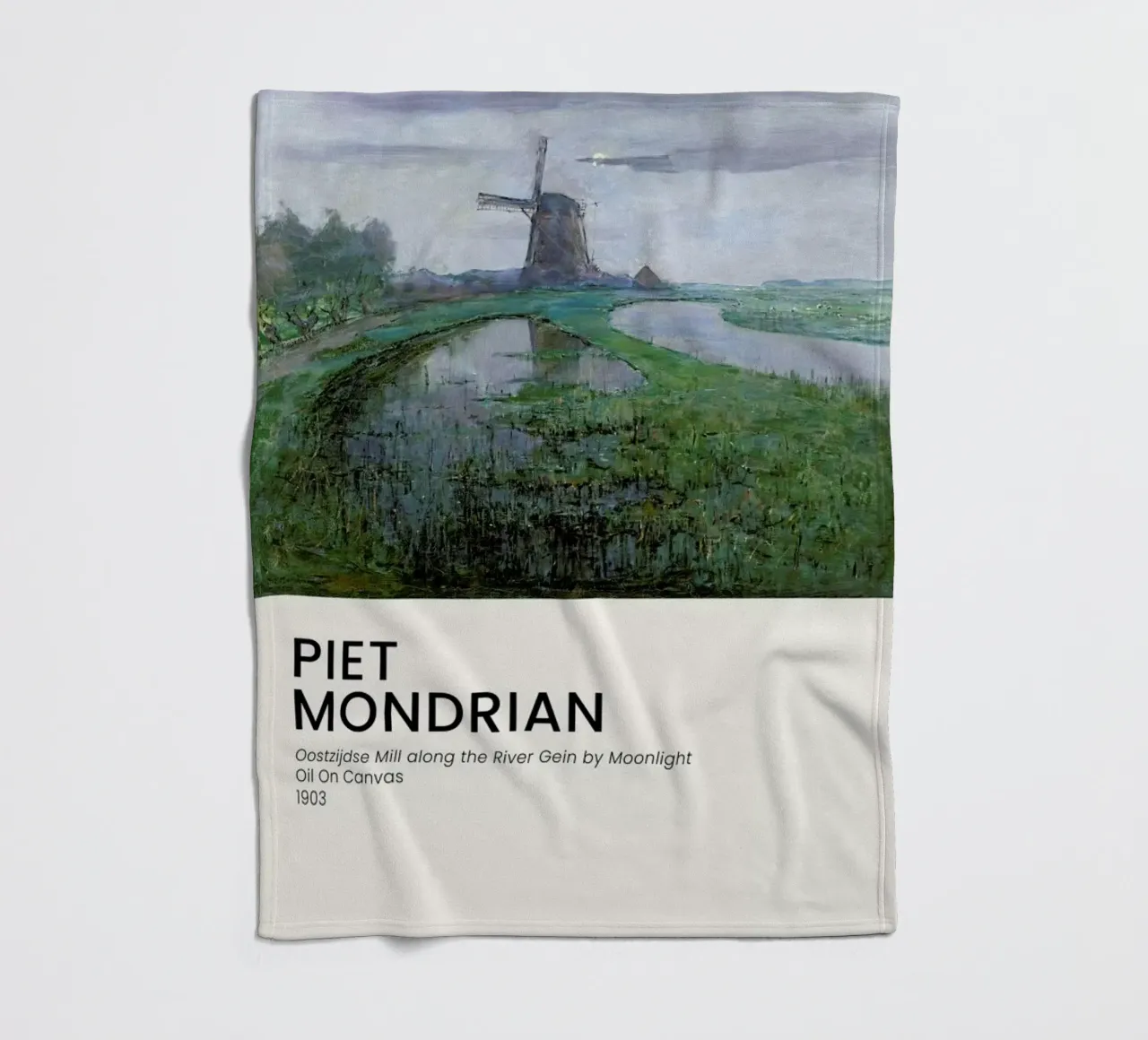 Mondrian - Oostzijdse Mill coperta in pile da Vintage by JUNIQE