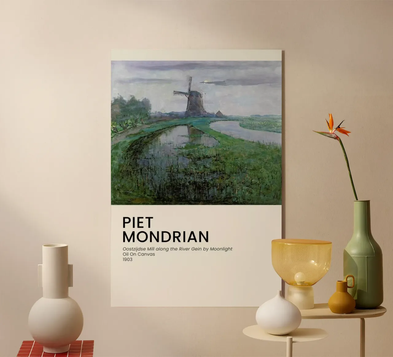 Mondrian - Oostzijdse Mill plexiglass da Vintage by JUNIQE