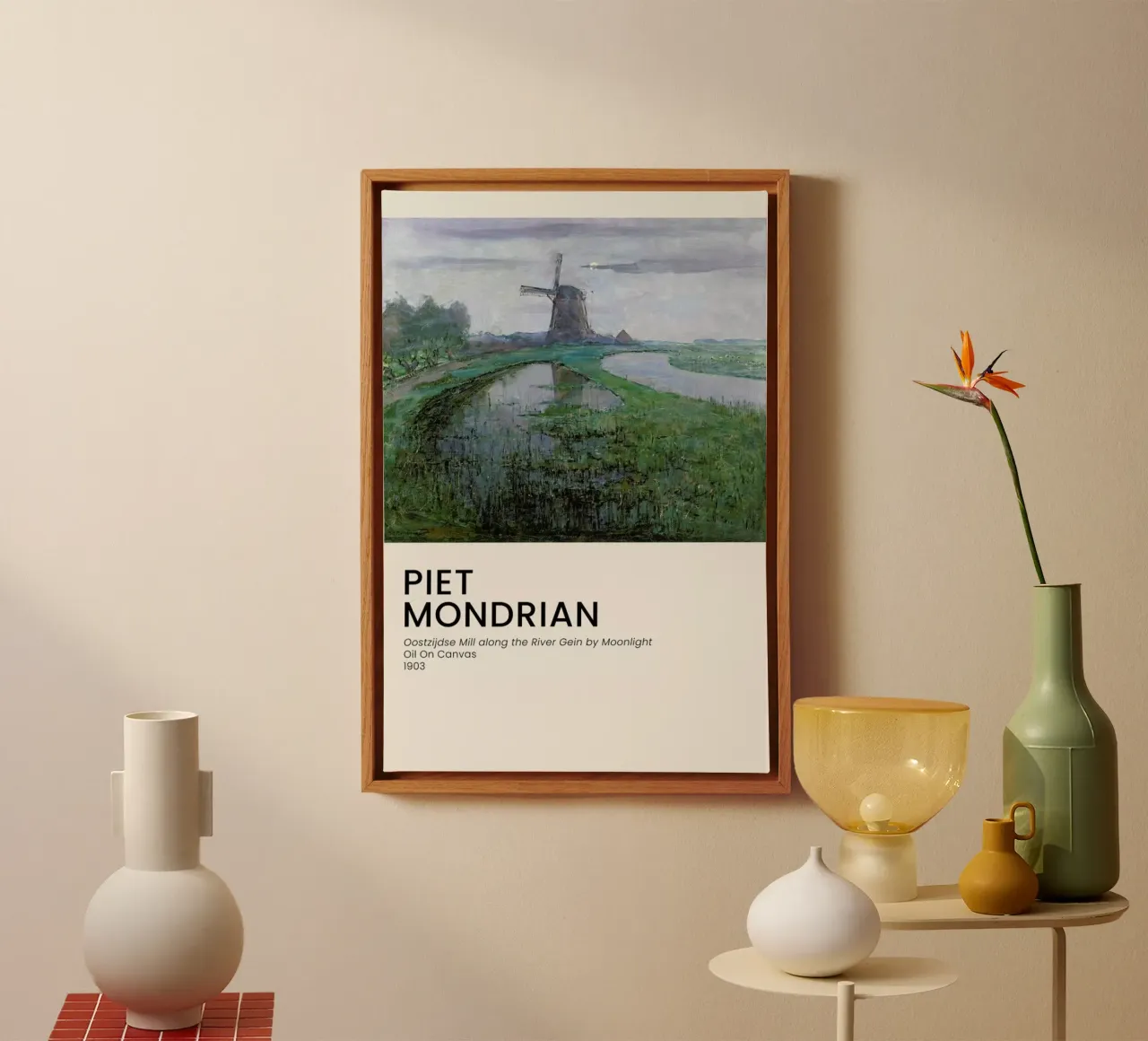 Mondrian - Oostzijdse Mill tela da Vintage by JUNIQE