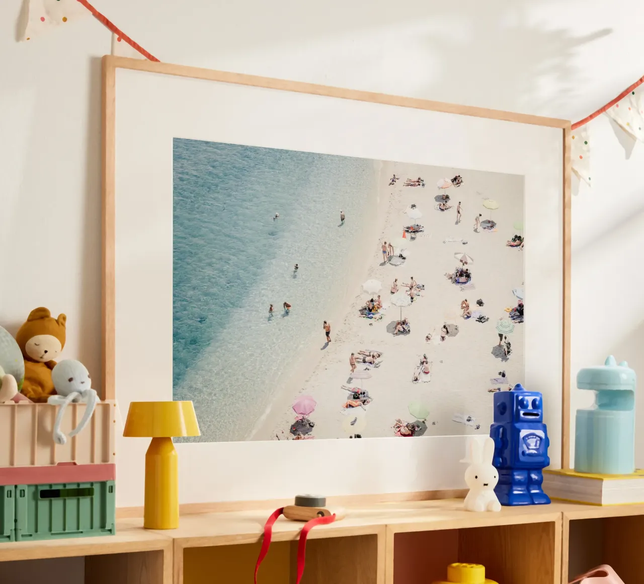 Aerial view at the beach of Tropea in Italy poster da photolovers